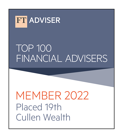 FT Adviser 'Top 100 Financial Adviser Award'_Cullen Wealth_Top 20_2022